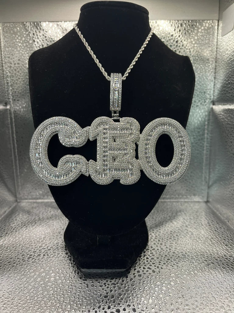 CEO Pendant w/ 20 inch 20mm rough cut necklace