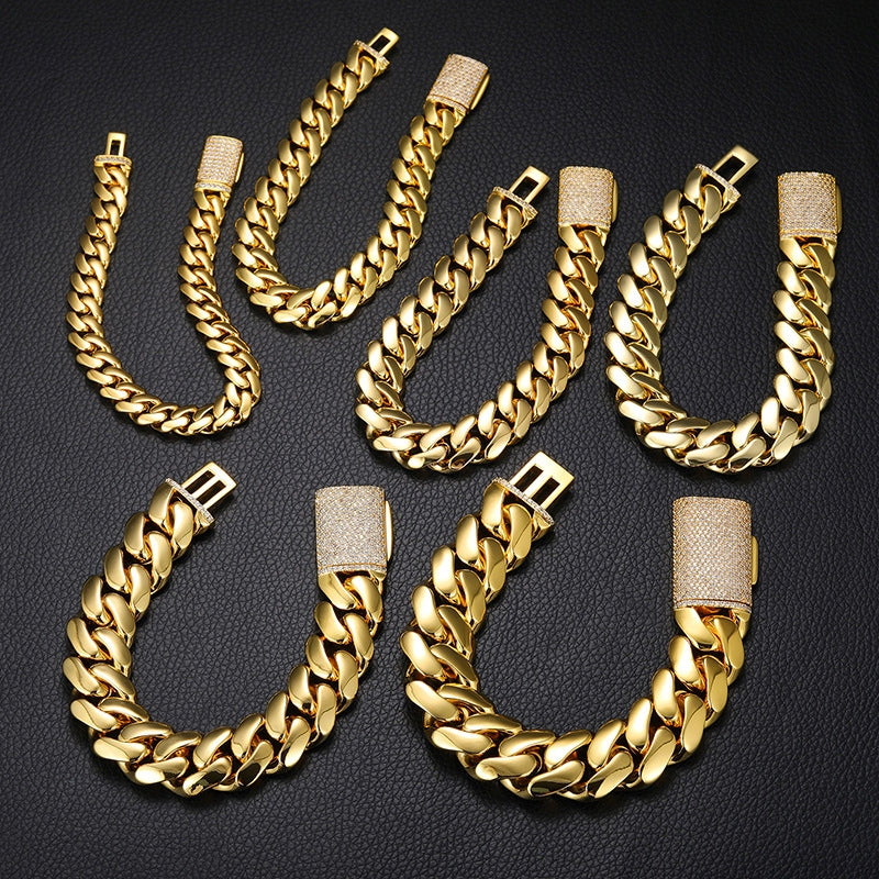 Classic Cuban Link Bracelet-Clamp Clasp
