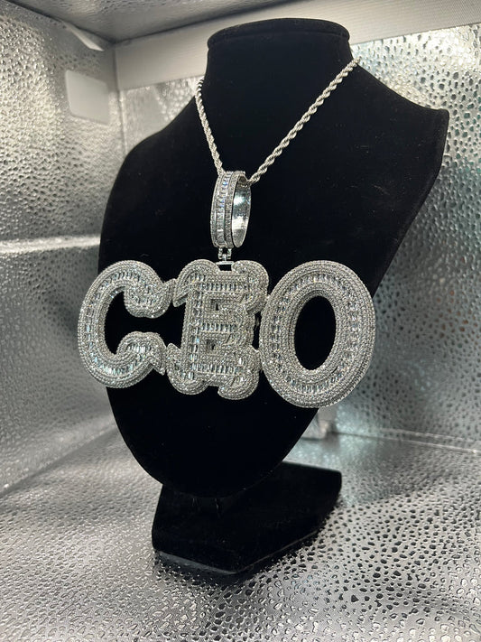 CEO Pendant w/ 20 inch 20mm rough cut necklace