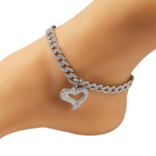Groovy Heart Anklet