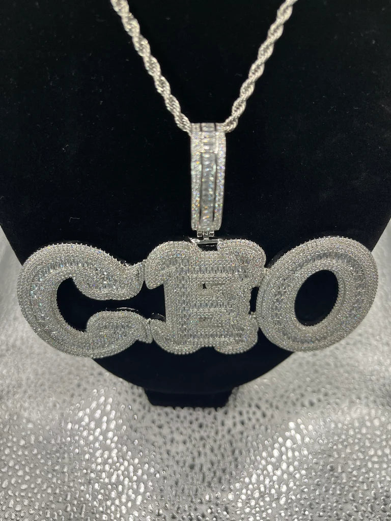 CEO Pendant w/ 20 inch 20mm rough cut necklace