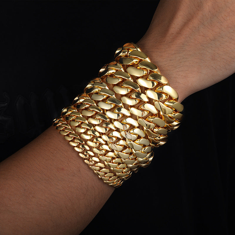 Classic Cuban Link Bracelet-Clamp Clasp
