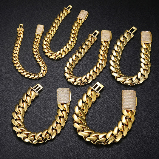 Classic Cuban Link Bracelet-Clamp Clasp