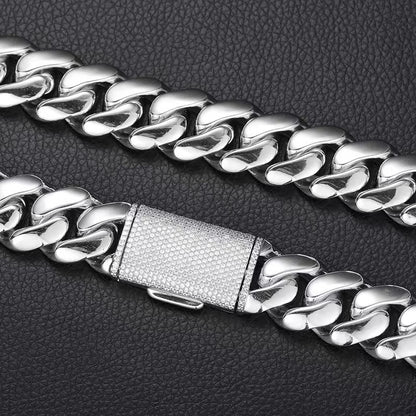 Classic Cuban Link Necklace-Clamp Clasp