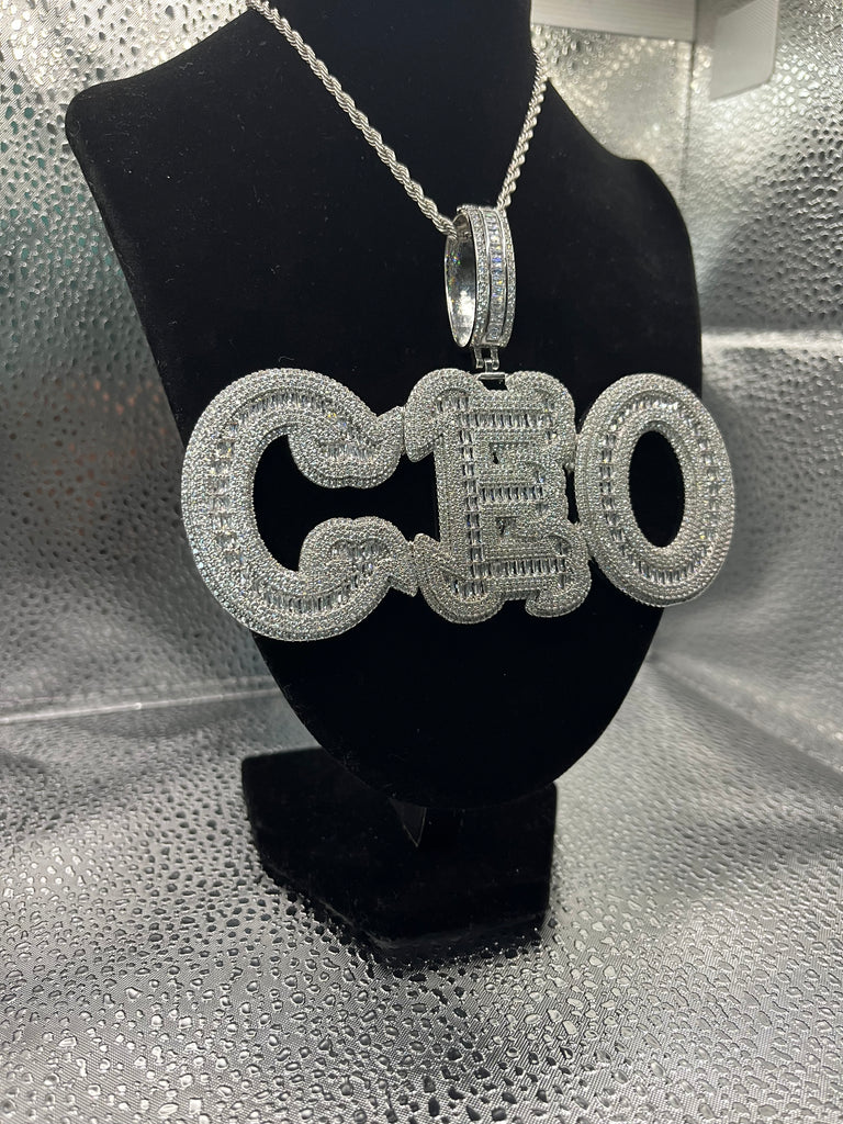 CEO Pendant w/ 20 inch 20mm rough cut necklace