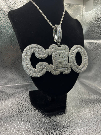 CEO Pendant w/ 20 inch 20mm rough cut necklace