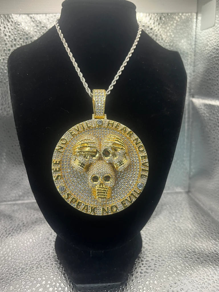 Hear, See, Speak No Evil Pendant