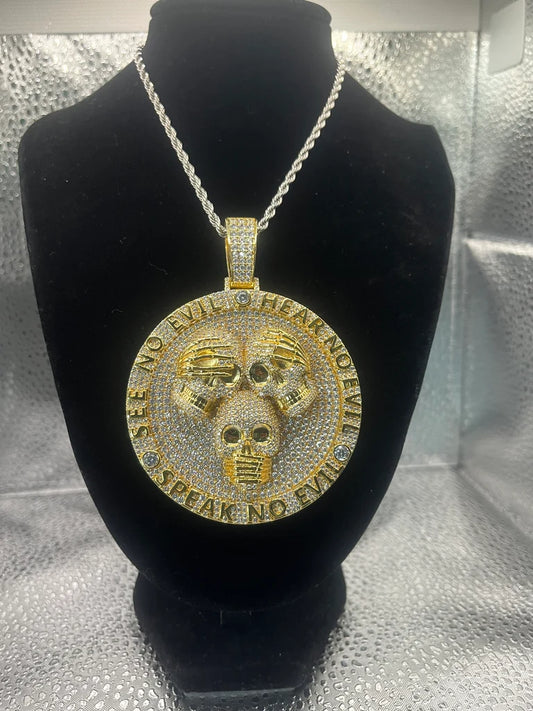 Hear, See, Speak No Evil Pendant