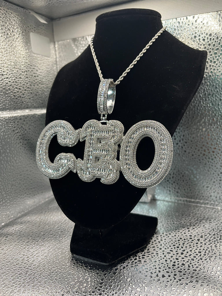 CEO Pendant w/ 20 inch 20mm rough cut necklace