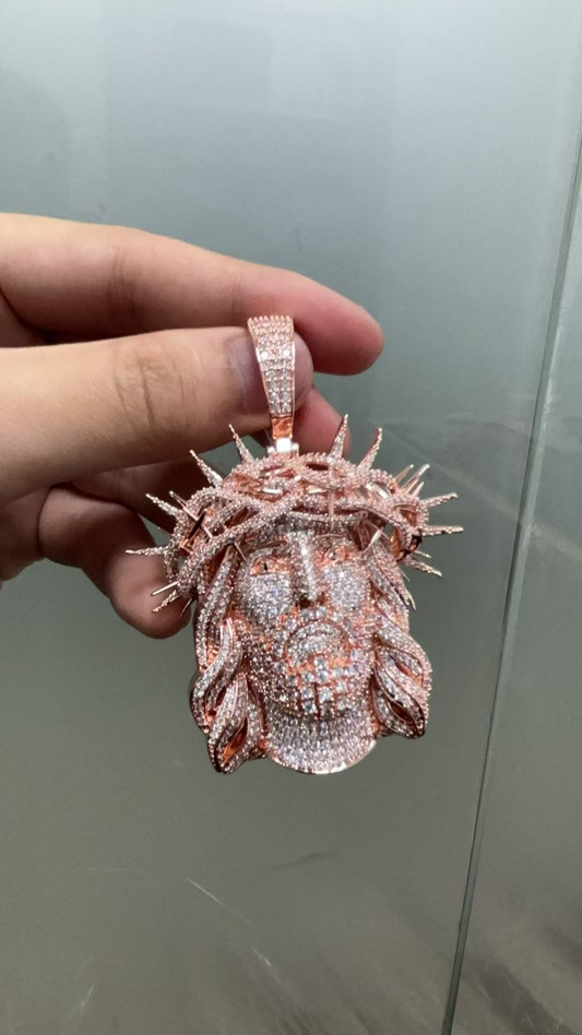 Rose Gold Jesus Pieced-Crown of Thorns