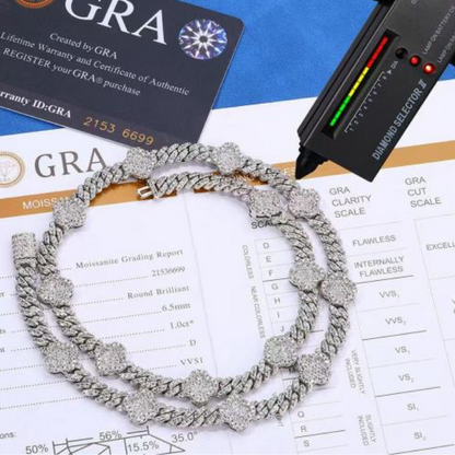 Iced Out Four Leaf Clover Tennis Chain