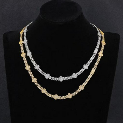 Iced Out Four Leaf Clover Tennis Chain