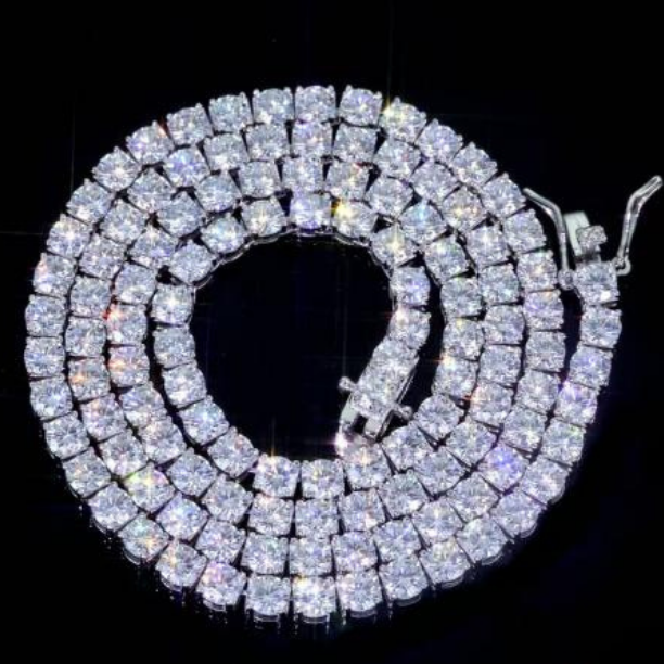 Tennis Necklace (Plated with Moissanite)