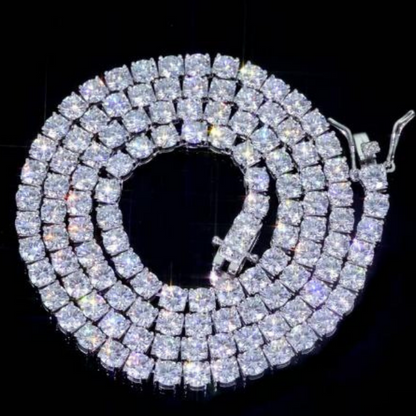 Tennis Necklace (Plated with Moissanite)