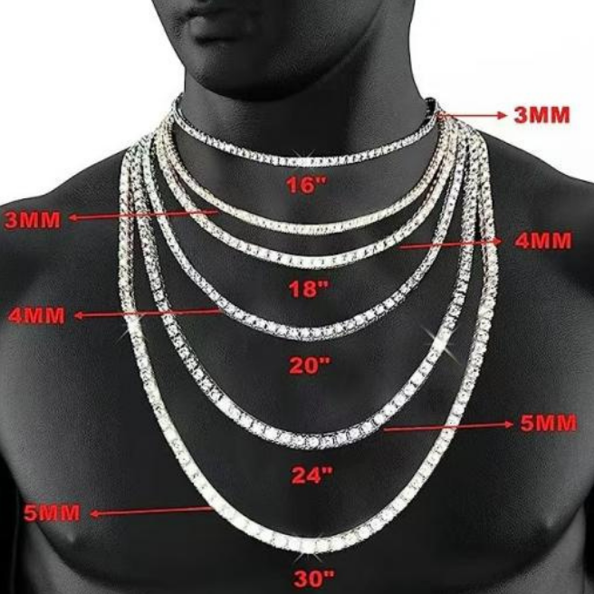 Tennis Necklace (Plated with Moissanite)