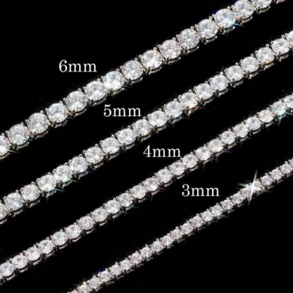 Tennis Necklace (Plated with Moissanite)