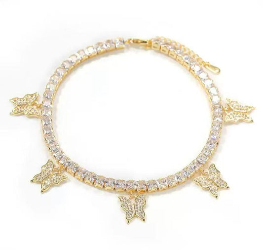 Golden Butterfly Anklet