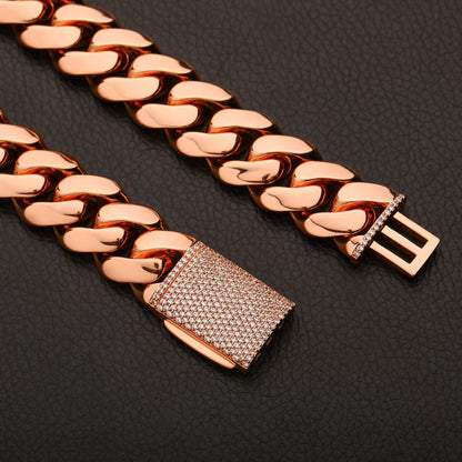 Classic Cuban Link Necklace-Clamp Clasp